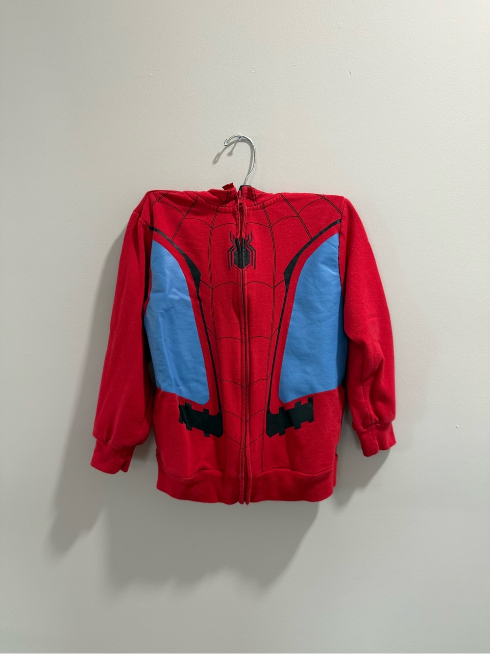 Marvel Red and Blue Spider Zip-Up Hoodie for Kids